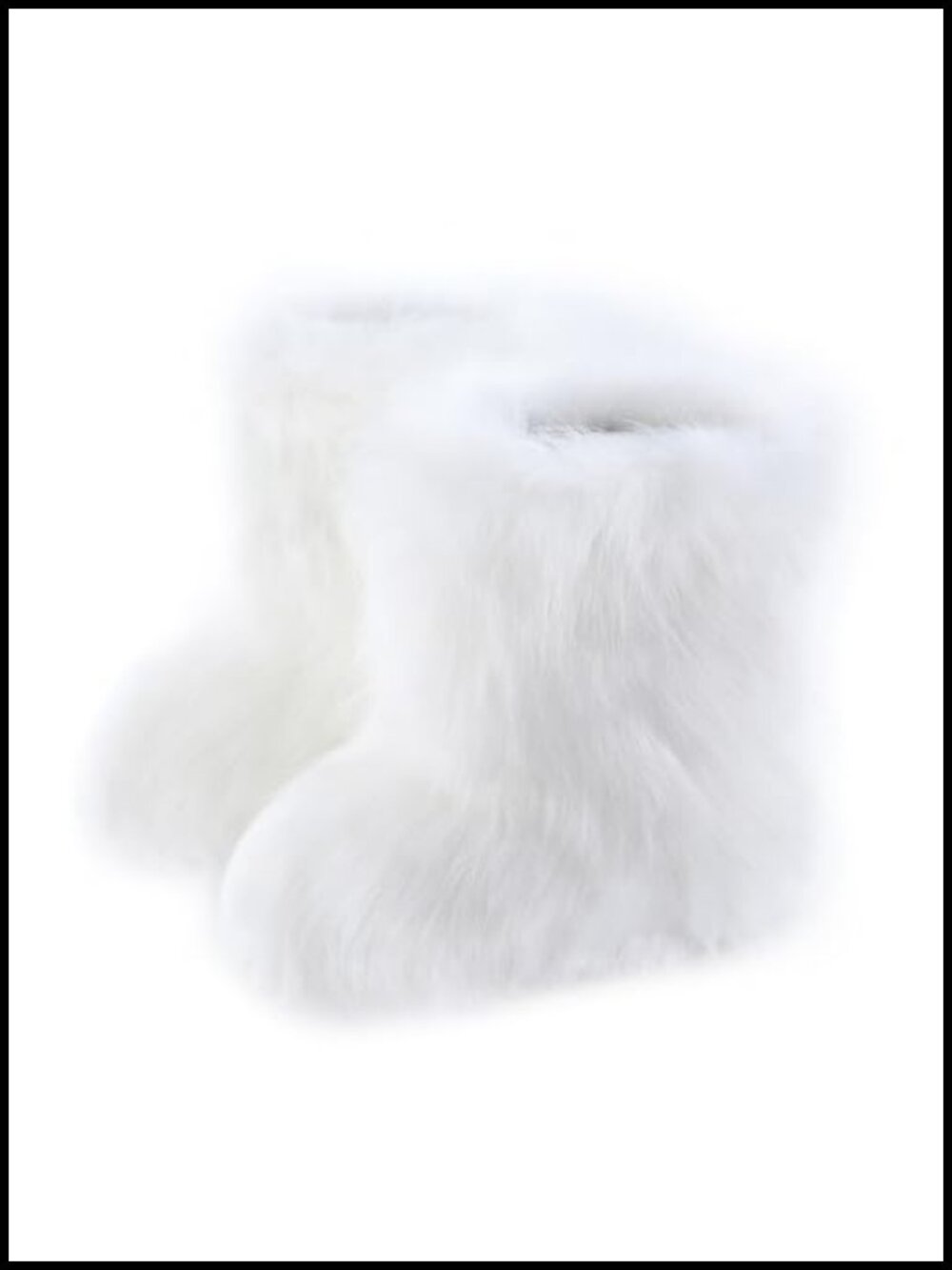 Women's Faux Fur Snow Boots Fuzzy Mid-Calf Winter Shoes